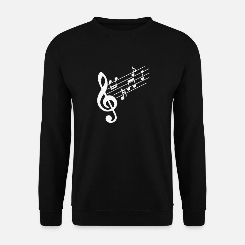 Music clef with musical notes - Unisex Sweatshirt - black