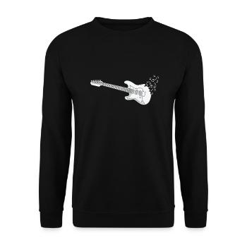 Electric Guitar Music Music Note - Unisex Sweatshirt - black - Front - Alina (178cm) & Michal (187cm)