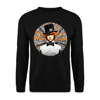 Cooles Steampunk Design - Unisex Pullover - Schwarz - Vorne - Alina (178cm) & Michal (187cm)
