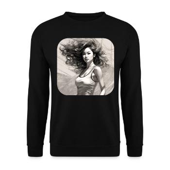 Cool Girl - Unisex Sweatshirt - black - Front - Alina (178cm) & Michal (187cm)