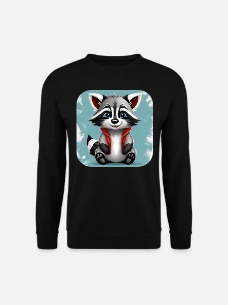 Cute raccoon - Unisex Sweatshirt - black
