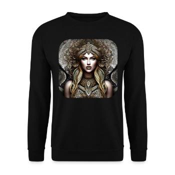 Mystical Fantasy Woman - Unisex Sweatshirt - black - Front - Alina (178cm) & Michal (187cm)