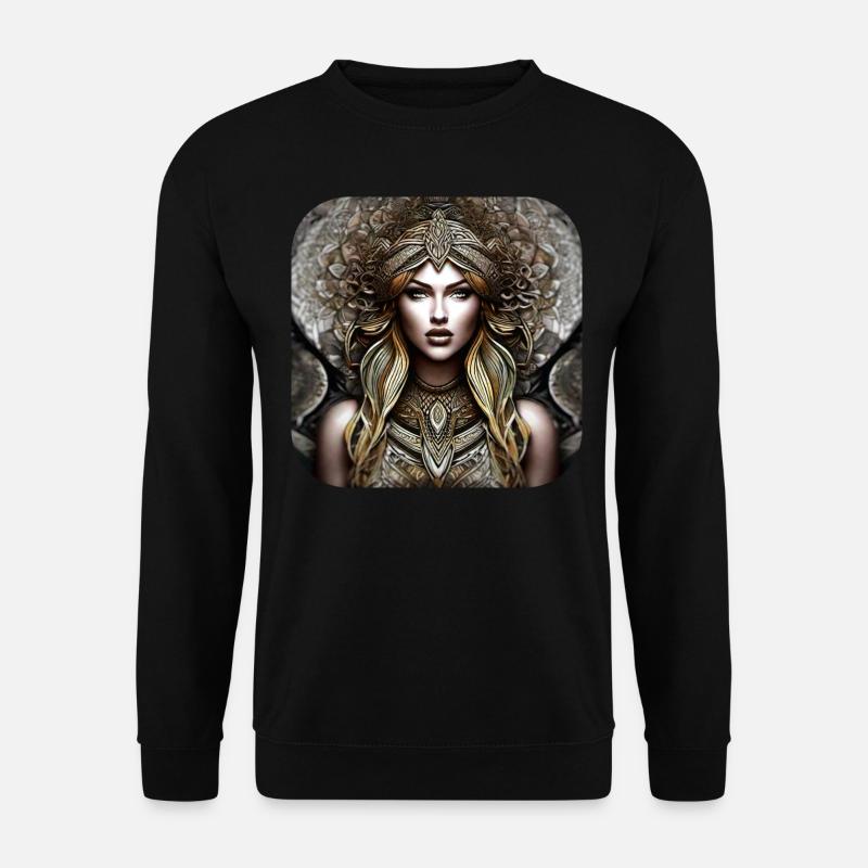 Mystische Fantasy Frau - Unisex Pullover - Schwarz