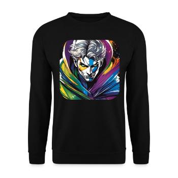 Colorful Superhero - Unisex Sweatshirt - black - Front - Alina (178cm) & Michal (187cm)