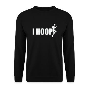 I Hoop Basketball Mädchen Teamsport - Unisex Pullover - Schwarz - Vorne - Alina (178cm) & Michal (187cm)