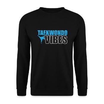 Taekwondo Vibes Martial Arts Martial Arts - Unisex Sweatshirt - black - Front - Alina (178cm) & Michal (187cm)