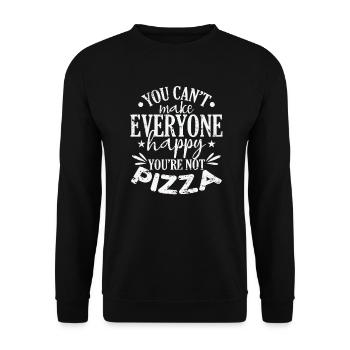 Vous ne pouvez pas rendre tout le monde heureux, vous n’êtes pas Pizza - Sweat-shirt Unisexe - noir - Devant - Alina (178cm) & Michal (187cm)
