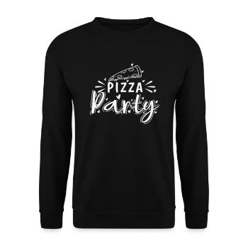 Pizza Party Italienne et Fromage - Sweat-shirt Unisexe - noir - Devant - Alina (178cm) & Michal (187cm)