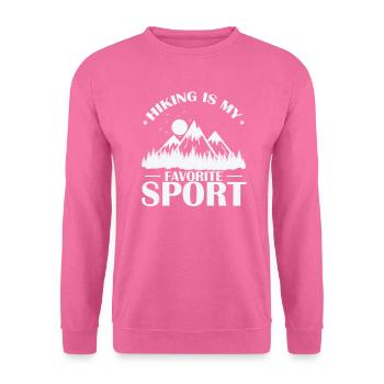 Hiking is my Favorite Sport Outdoor Hobby - Unisex Sweatshirt - pink - Front