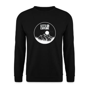 Partons à la découverte de la nature en randonnée - Sweat-shirt Unisexe - noir - Devant - Alina (178cm) & Michal (187cm)