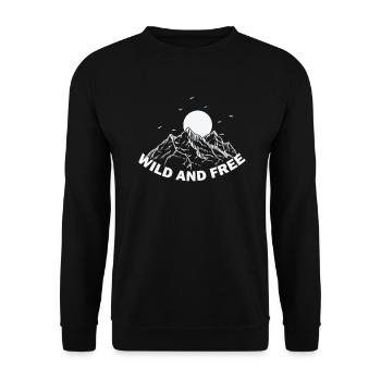 Randonnée sauvage et libre nature - Sweat-shirt Unisexe - noir - Devant - Alina (178cm) & Michal (187cm)