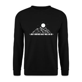 Just another half Mile or so Hiking - Unisex Sweatshirt - black - Front - Alina (178cm) & Michal (187cm)