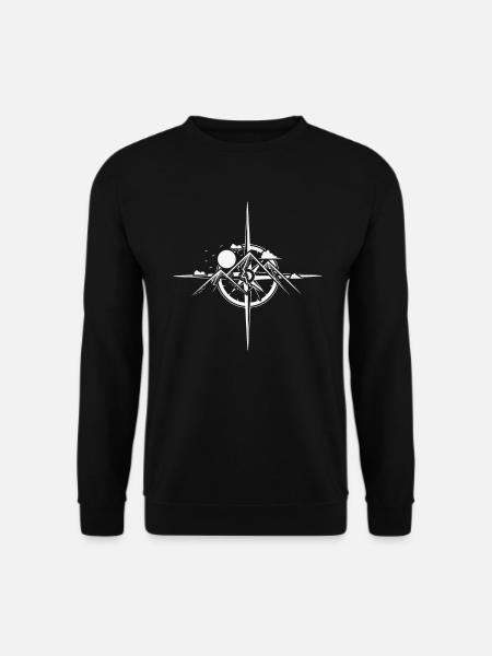 Mountains, Compass, Hiking, Hobby - Unisex Sweatshirt - black