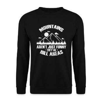 Les montagnes ne sont pas seulement drôles, ce sont des zones de collines - Sweat-shirt Unisexe - noir - Devant - Alina (178cm) & Michal (187cm)