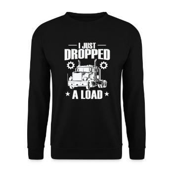 Je viens de déposer un chauffeur de camion de chargement - Sweat-shirt Unisexe - noir - Devant - Alina (178cm) & Michal (187cm)