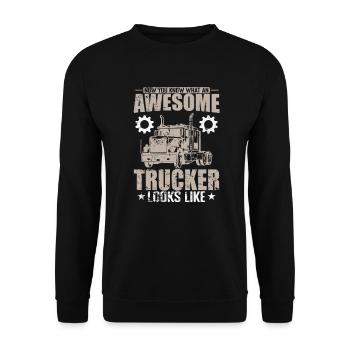 vous savez maintenant à quoi ressemble un camionneur génial - Sweat-shirt Unisexe - noir - Devant - Alina (178cm) & Michal (187cm)