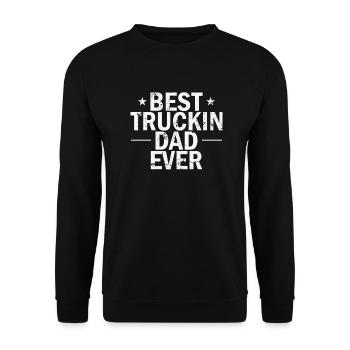 Meilleur Truckin Papa Jamais Occupation Longue Distance - Sweat-shirt Unisexe - noir - Devant - Alina (178cm) & Michal (187cm)