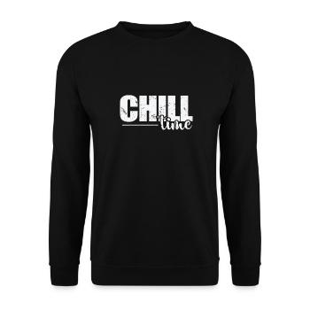 Chill Time Relax - Unisex Sweatshirt - black - Front - Alina (178cm) & Michal (187cm)