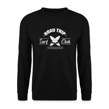Road Trip Surf Club Adventure Trip - Unisex Sweatshirt - black - Front - Alina (178cm) & Michal (187cm)