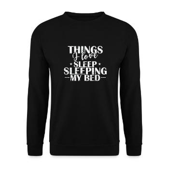 Ce que j’aime Dormir mon lit Rêve - Sweat-shirt Unisexe - noir - Devant - Alina (178cm) & Michal (187cm)