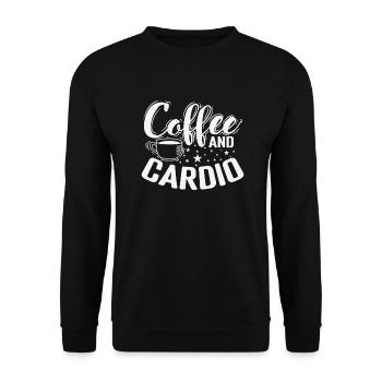 Café et Cardio Caféine Café - Sweat-shirt Unisexe - noir - Devant - Alina (178cm) & Michal (187cm)