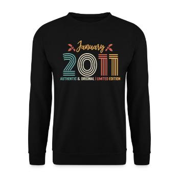 January 2011 Retro January 2011 Anniversary - Unisex Sweatshirt - black - Front - Alina (178cm) & Michal (187cm)