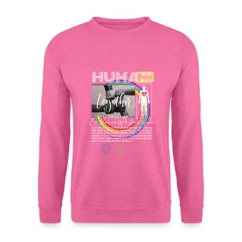 Ein Herz, eine Welt, gleiche Würde - Unisex Pullover - Pink - Vorne