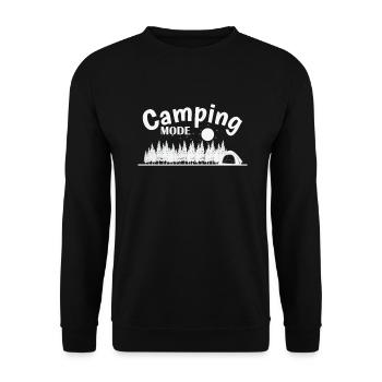 Camping Fashion Holidays Mountains Freedom - Unisex Sweatshirt - black - Front - Alina (178cm) & Michal (187cm)