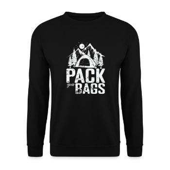 Faites vos valises Camping Vacances Liberté - Sweat-shirt Unisexe - noir - Devant - Alina (178cm) & Michal (187cm)