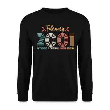 February 2001 Anniversary February 2001 Retro - Unisex Sweatshirt - black - Front - Alina (178cm) & Michal (187cm)