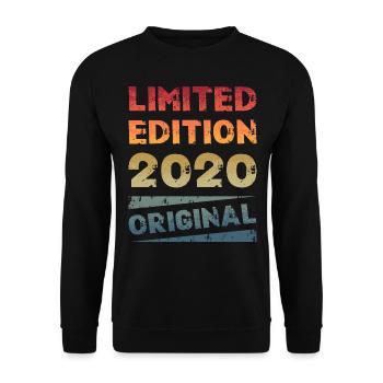 Édition Limitée Fête d’Anniversaire Vintage 2020 - Sweat-shirt Unisexe - noir - Devant - Alina (178cm) & Michal (187cm)