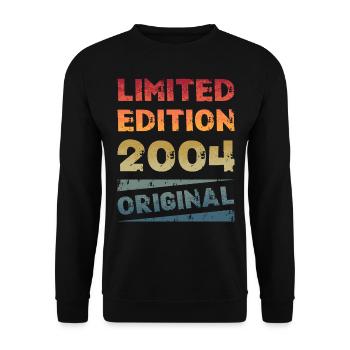 Limited Edition 20th Birthday Party Vintage 2004 - Unisex Sweatshirt - black - Front - Alina (178cm) & Michal (187cm)