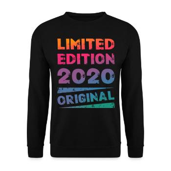 Édition Limitée Fête d’Anniversaire Millésime 2020 - Sweat-shirt Unisexe - noir - Devant - Alina (178cm) & Michal (187cm)