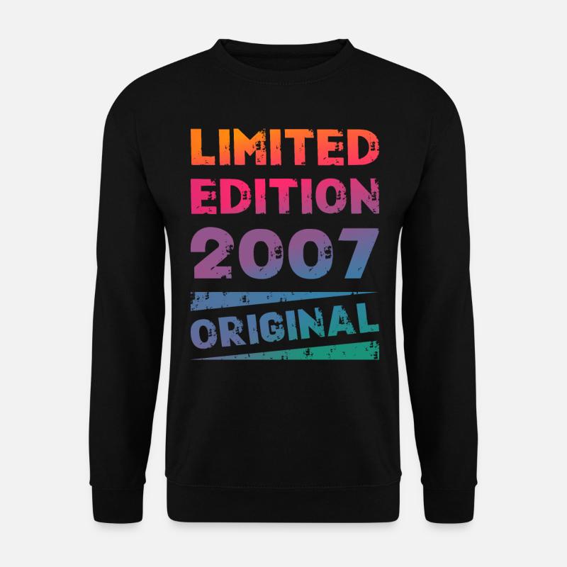 Limited Edition Geburtstag Party Jahrgang 2007 - Unisex Pullover - Schwarz