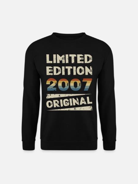 Limited Edition Geburtstag Party Jahrgang 2007 - Unisex Pullover - Schwarz