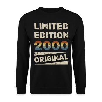 Limited Edition Birthday Party Vintage 2000 - Unisex Sweatshirt - black - Front - Alina (178cm) & Michal (187cm)
