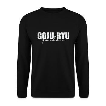 Goju-Ryu Yondan chinesische Kampfkunst - Unisex Pullover - Schwarz - Vorne - Alina (178cm) & Michal (187cm)