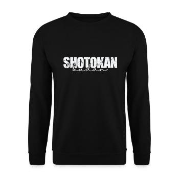 Shotokan Kudan japanische Kampfkunst - Unisex Pullover - Schwarz - Vorne - Alina (178cm) & Michal (187cm)