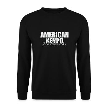 American Kenpo 2nd Black Kampfsportart - Unisex Pullover - Schwarz - Vorne - Alina (178cm) & Michal (187cm)