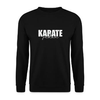 Karate Judan japanische Kampfkunst - Unisex Pullover - Schwarz - Vorne - Alina (178cm) & Michal (187cm)