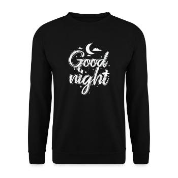 Good Night - Unisex Sweatshirt - black - Front - Alina (178cm) & Michal (187cm)