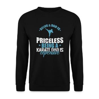 Being a Karate Dad is expensive - Unisex Sweatshirt - black - Front - Alina (178cm) & Michal (187cm)