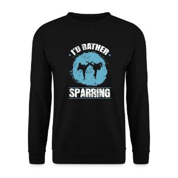 I' rather Sparring in Karate - Unisex Pullover - Schwarz - Vorne - Alina (178cm) & Michal (187cm)