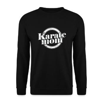 Karate Mom Is The Best Mom - Unisex Sweatshirt - black - Front - Alina (178cm) & Michal (187cm)