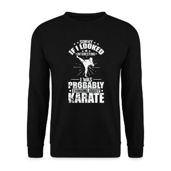 Je pensais au karaté - Sweat-shirt Unisexe - noir - Devant - Alina (178cm) & Michal (187cm)
