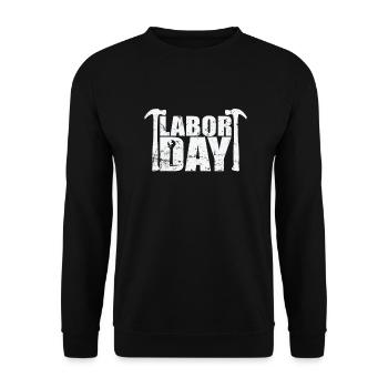 Labor Day Montag im September - Unisex Pullover - Schwarz - Vorne - Alina (178cm) & Michal (187cm)