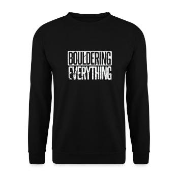 Bouldering everything - Unisex Pullover - Schwarz - Vorne - Alina (178cm) & Michal (187cm)
