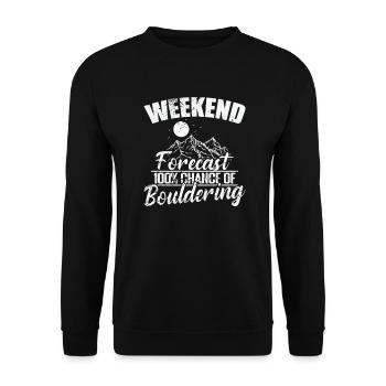 Prévisions du week-end 100% de chances de bloc - Sweat-shirt Unisexe - noir - Devant - Alina (178cm) & Michal (187cm)