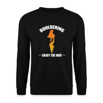 Escalade de bloc, profitez du Chemin - Sweat-shirt Unisexe - noir - Devant - Alina (178cm) & Michal (187cm)