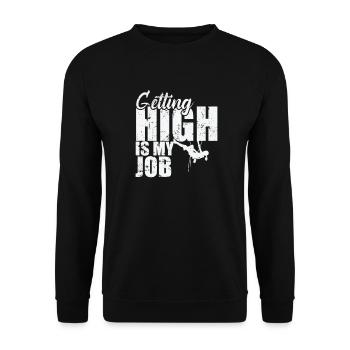 Se défoncer, c’est mon boulot Escalade de bloc - Sweat-shirt Unisexe - noir - Devant - Alina (178cm) & Michal (187cm)